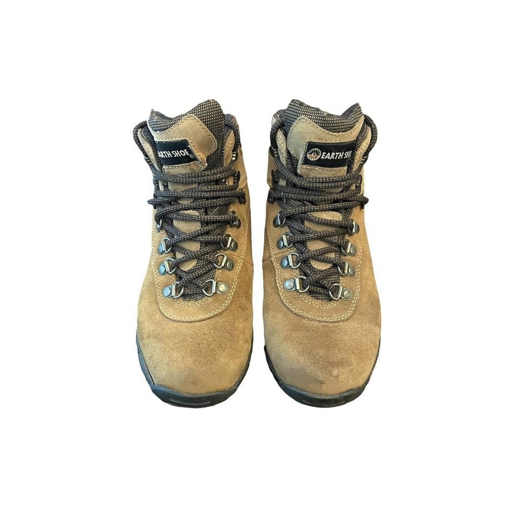 Earth Shoe CASA Womens Waterproof Brown Suede Lace Up Hiking Boots Size 7